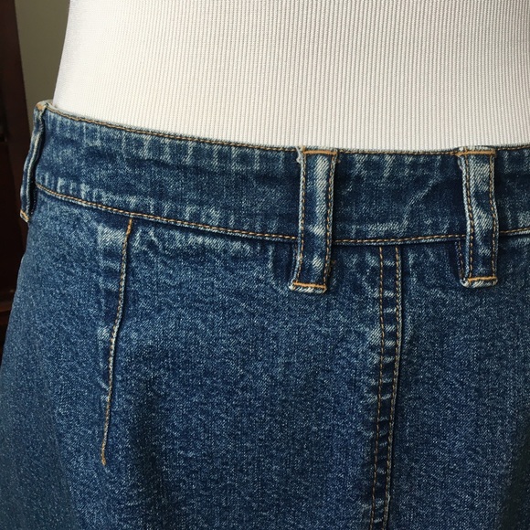 90s Y2K Jones New York Blue Denim Skirt Size 10 Waist 31 inches - Picture 7 of 9